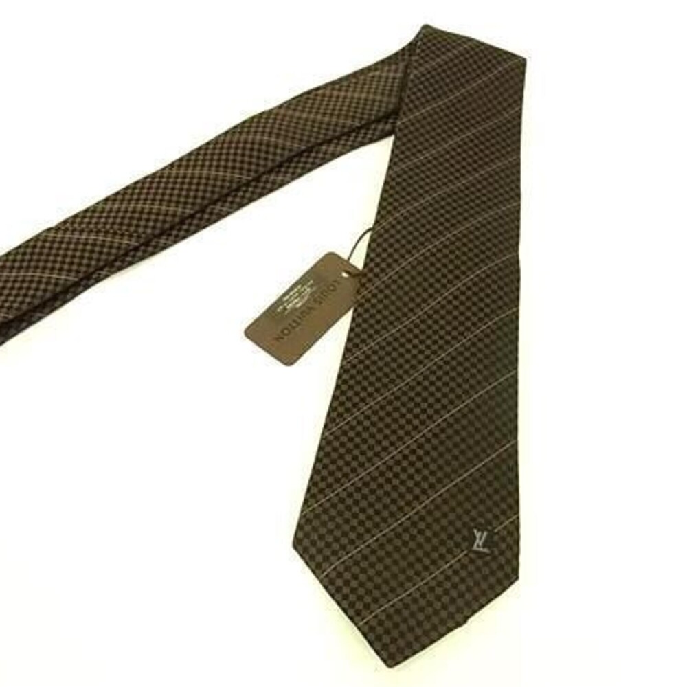 LOUIS VUITTON Cravat Ec Necktie M74149 Marron Silk Men's